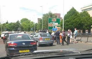 The aftermath of the crash. Photo: Lisa Evans