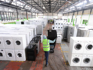The AO recycling plant reconditions about 1,000 appliances for resale every week