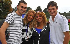 Ben Grocott, Kelly Evans, Chaila Smith and Andrew Jones enjoy the festival.