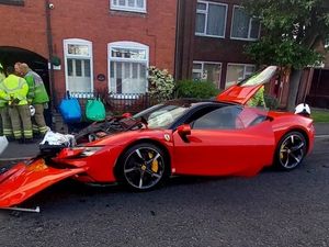Supporting image for story: Ferrari driver who crashed into parked car before fleeing given ban and massive fine