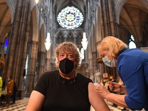 Supporting image for story: Stephen Fry hails ‘wonderful moment’ as he is vaccinated in Westminster Abbey