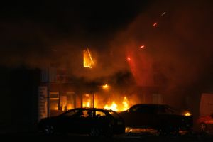 The blaze at SP plastics was tackled by more than 50 firefighters