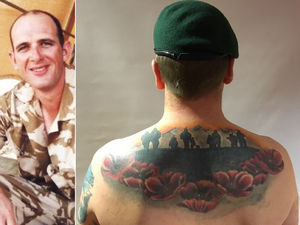 Supporting image for story: Tattoo tribute: Telford marine killed in Afghanistan remembered in artwork on comrade's back