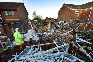 The aftermath of the gas explosion in Penn Road in December 2015
