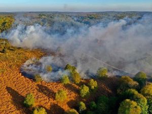 Supporting image for story: Fire chiefs' warning people to stay home after 19 deliberate fires in Cannock Chase