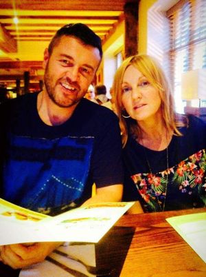 Simon Smith with his wife, Hayley