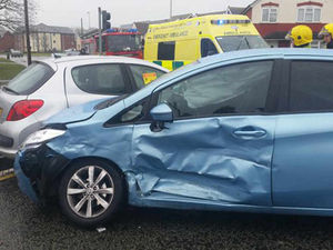 Supporting image for story: IN PICTURES: Three-vehicle smash in Tipton