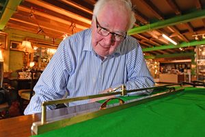 Old Mill antiques Back to school pic - antique 4 metre ruler. Bridgnorth. John Ridgway with a weights and measures rule from Redding council.