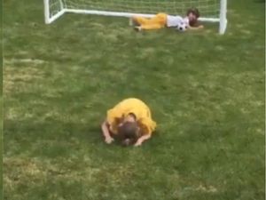 Supporting image for story: Watch: Seven-year-old draws inspiration from Mo Salah for goal celebration