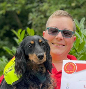 Lilie Abbot from Tipton with her beloved dog Ignatious.
