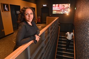 T'Liyah Spencer from Wolverhampton Youth Council in one of the bar areas at the Lockworks Cinema