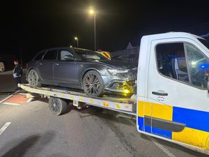 The Audi being removed from the scene after the crash. Photo: Rapid Recovery 24/7