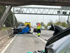 Supporting image for story: Police issue update on driver arrested after M6 crash left car on its roof