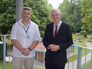 Supporting image for story: First minister praised Newtown's new community and visitor centre