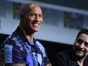 Supporting image for story: Dwayne Johnson takes aim at friend Kevin Hart during Comic-Con fan Q&A