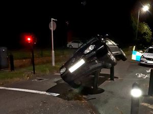 Supporting image for story: Police arrest drink-drive suspect after car mounts bollards in Newport