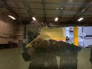 The damage left from the attack. Photo: West Midlands Ambulance Service