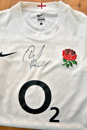  An England Rugby shirt signed by Owen Farrell