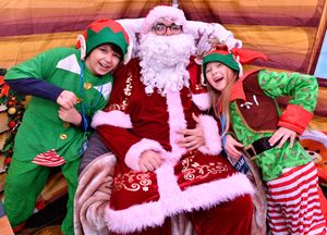 Father Christmas and his elves were ready to welcome visitors.