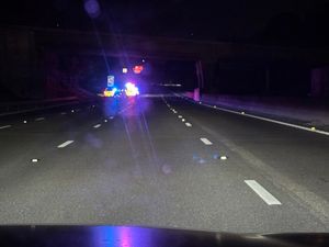One person was restrained after they became aggressive when officers attempted to help with a breakdown 