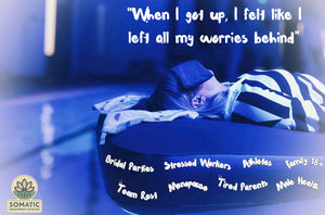 Experience rest with a Somatic Soundwave Healing Floating Soundbath