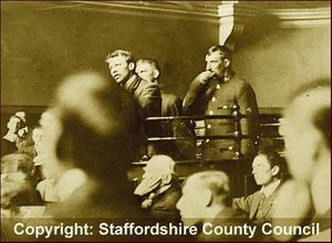 A scene from the courtroom.