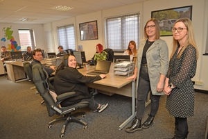 Claire Jones and Melissa Baker with the team 