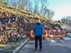 Residents in Haden Cross Drive in Cradley Heath are worried they could lose their homes because of a landslip. Reece Aleksander has lived here 4 years.