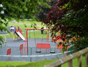 Police closed off the park in the hours after the attack