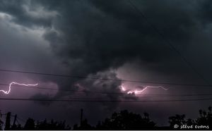 Steve Evans took this picture of lightning over Shawbury