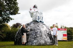 The new sculpture unveiled at the British Ironwork Centre.