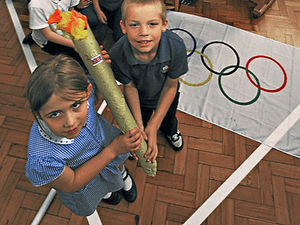 Supporting image for story: Flame on for Stafford school's London 2012 song