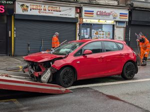 Buses were diverted following a three car crash in West Bromwich