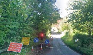 The collapse involves the Lydebrook bridge and culvert, which takes the brook under Coalmoor Road in Little Wenlock. Photo: Google