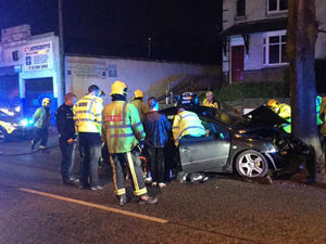 Supporting image for story: PICTURES: Two women taken to hospital after car crashes into tree in Black Country
