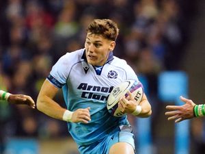 Tom Jordan playing for Scotland