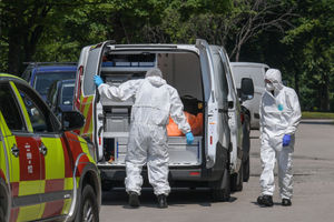 Search teams at Handsworth Cemetery. Photo: SnapperSK