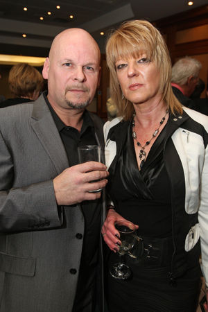 Steve and Andrea at the Wolves League Cup Reunion Dinner in aid of Compton Hospice at The Copthorne Hotel, Merry Hill, Dudley.