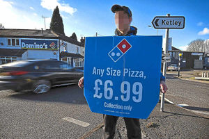 Supporting image for story: Traffic fear over walking pizza ads in Telford