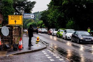 There was traffic congestion on roads surrounding Weston Park