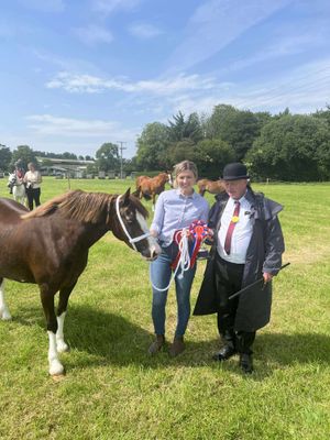 The champion in the horse show was Cwmmawr Valentina owned by Hannah Lewis, with Judge Alan Keep
