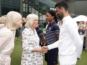Supporting image for story: ‘Oh what a treat’: Queen meets Novak Djokovic on Wimbledon visit