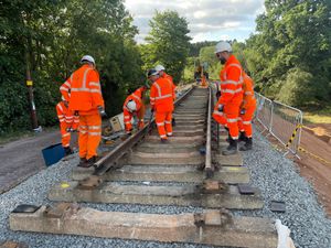 The volunteers hard at work. Picture: Steve Featherstone