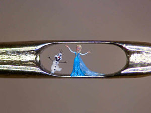 Supporting image for story: Do you want to build an artwork? Tiny Frozen sculptures from Wolverhampton artist