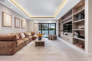 The newly-furnish living room 