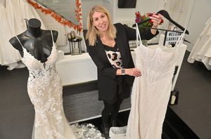 Katrinia with  Enzoani and Morilee dresses