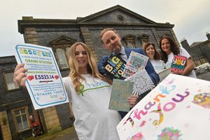Danny Thompson, Chloe Evans, Anna Pendlebury with Lauren Beaman at a Haven fundraising event in January.