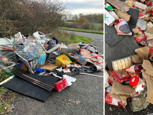Supporting image for story: Investigation under way after pile of rubbish dumped in lay-by near Shifnal frequented by fly-tippers