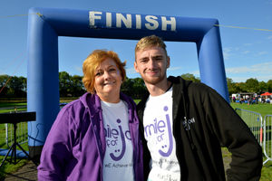 Suzy Evans with her son Owen Richards