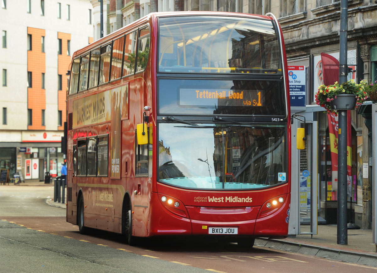 Bus diversion due to road closure on Birmingham main road